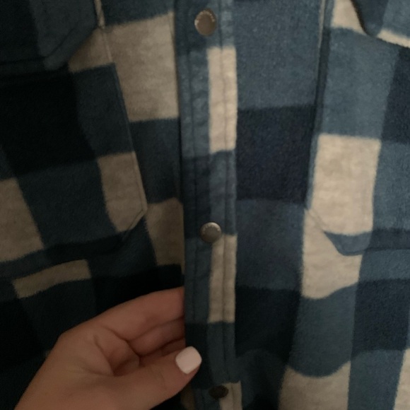 Mens Fleece plaid button up Quiksilver XXL - Picture 3 of 6